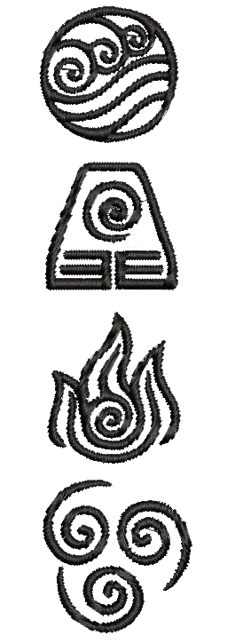 FOUR ELEMENTS (AVATAR) DESIGN STITCHES