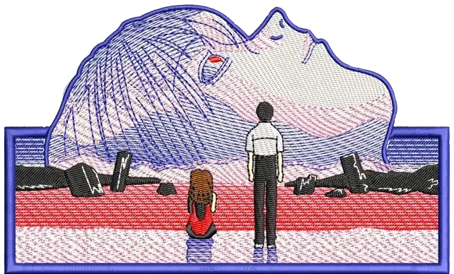 EVANGELION BOXED DESIGN STITCHES