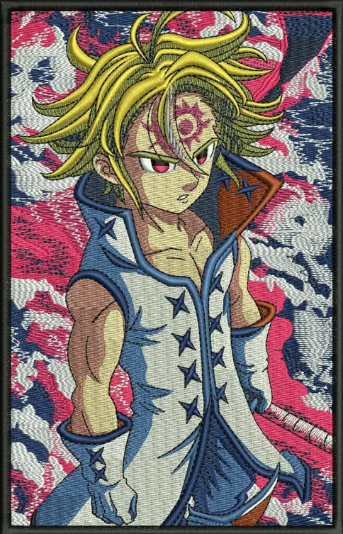 MELIODAS DEMON DESIGN STITCHES