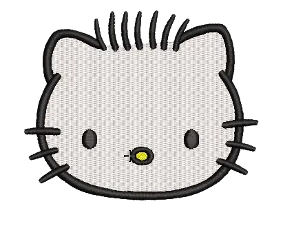 HELLO KITTY DANIEL FACE DESIGN STITCHES