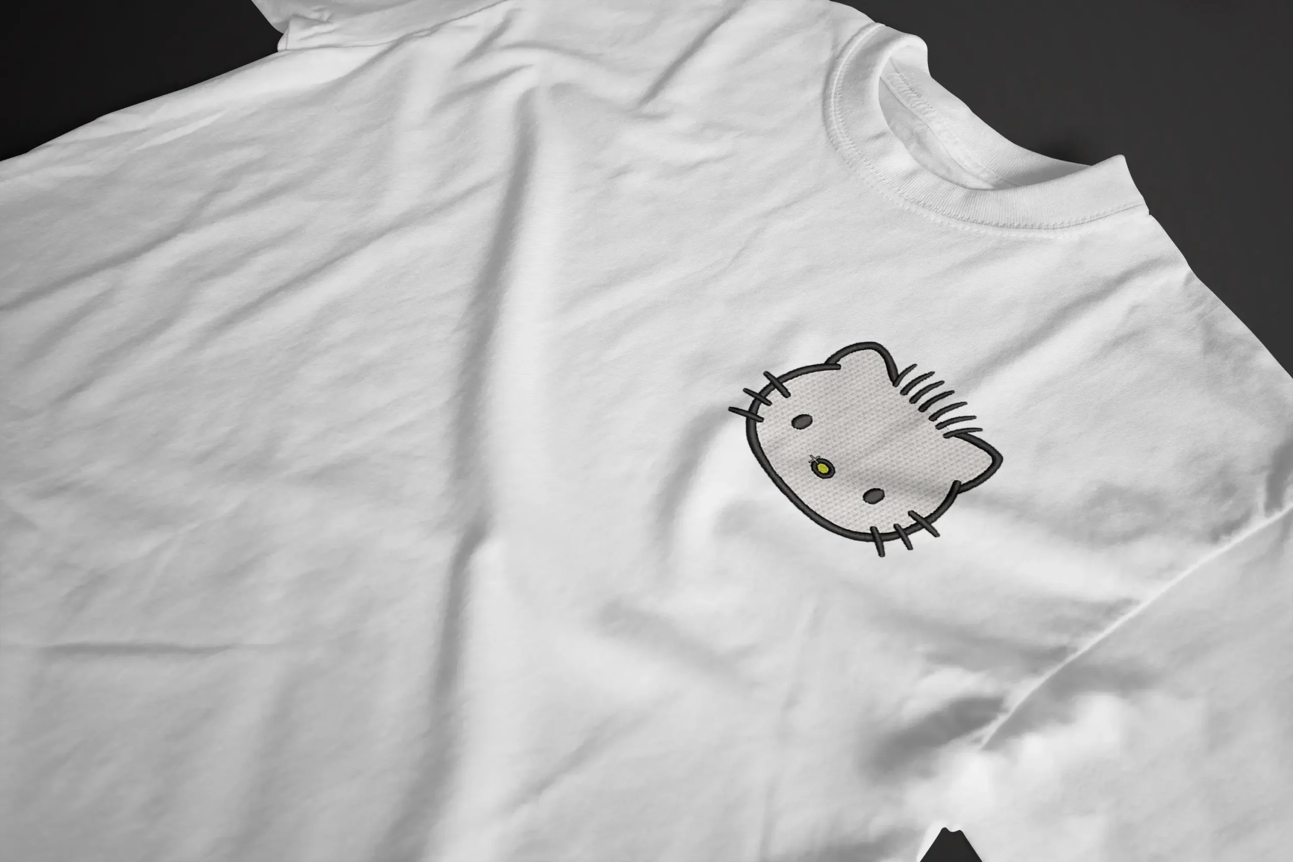 HELLO KITTY DANIEL FACE DESIGN STITCHES