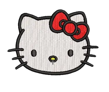 HELLO KITTY FACE DESIGN STITCHES