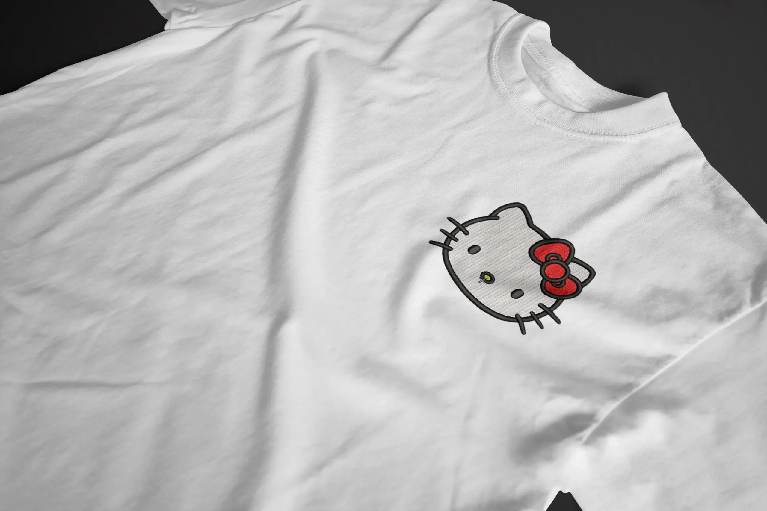 HELLO KITTY FACE DESIGN STITCHES
