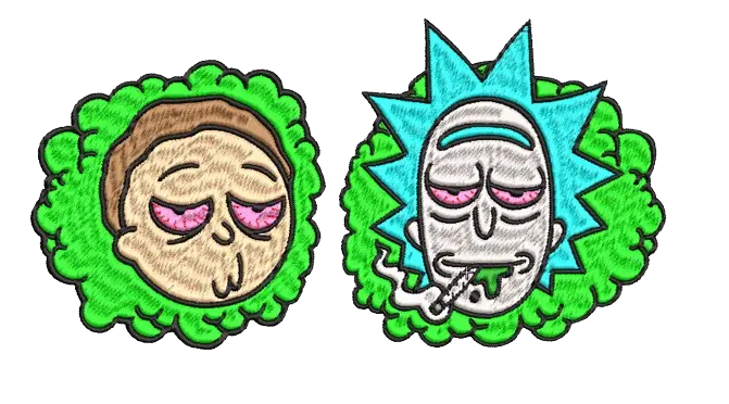 RICK & MORTY HIGH DESIGN STITCHES