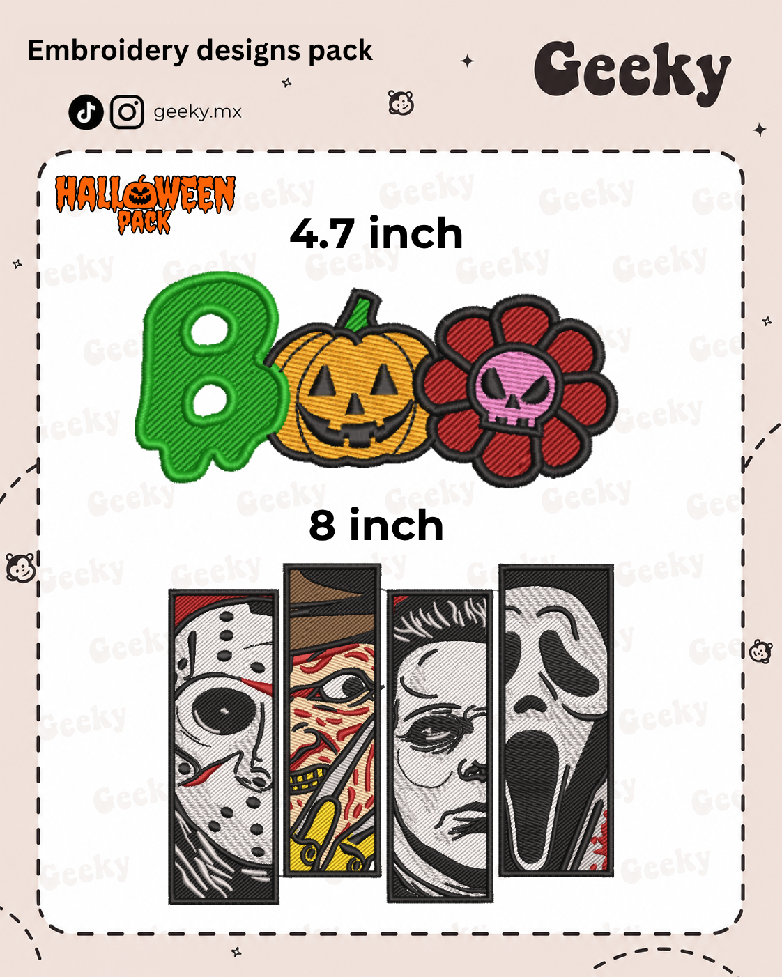 Halloween Pack – Diseños Digitales de Bordado